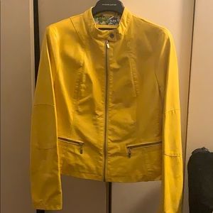 Yellow leather jacket